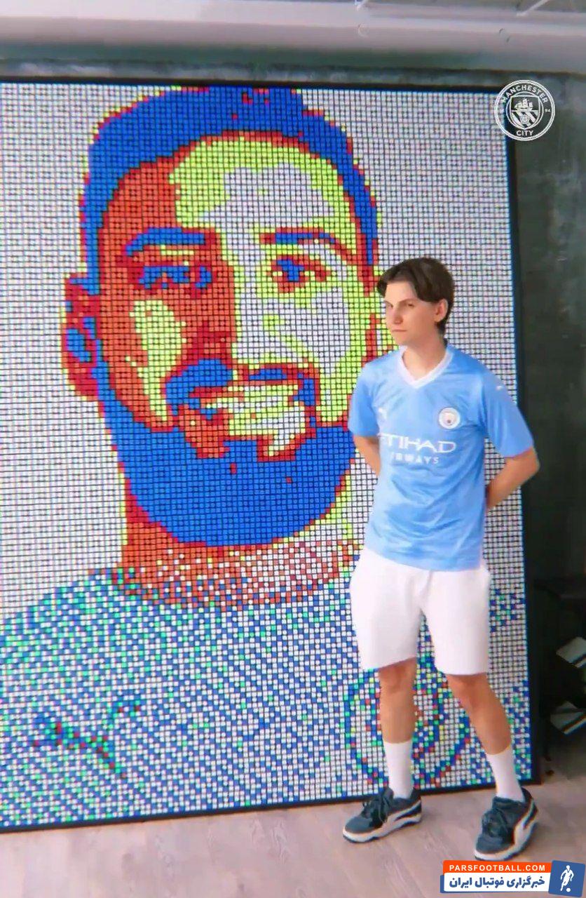 ساخت چهره دوناروما را با چینش نزدیک به هزار معکب از سوی هوادار منچسترسیتی 