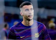 تصویری از شادی گل گارسیا گلر بارسلونا پس از گل دوم رشفورد به نیوکسل