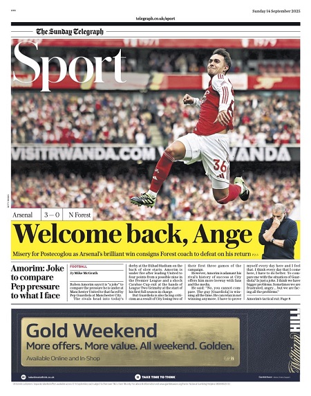 تلگراف اسپورت - 14 سپتامبر 2025