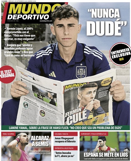 موندو دپورتیوو - 3 سپتامبر 2025