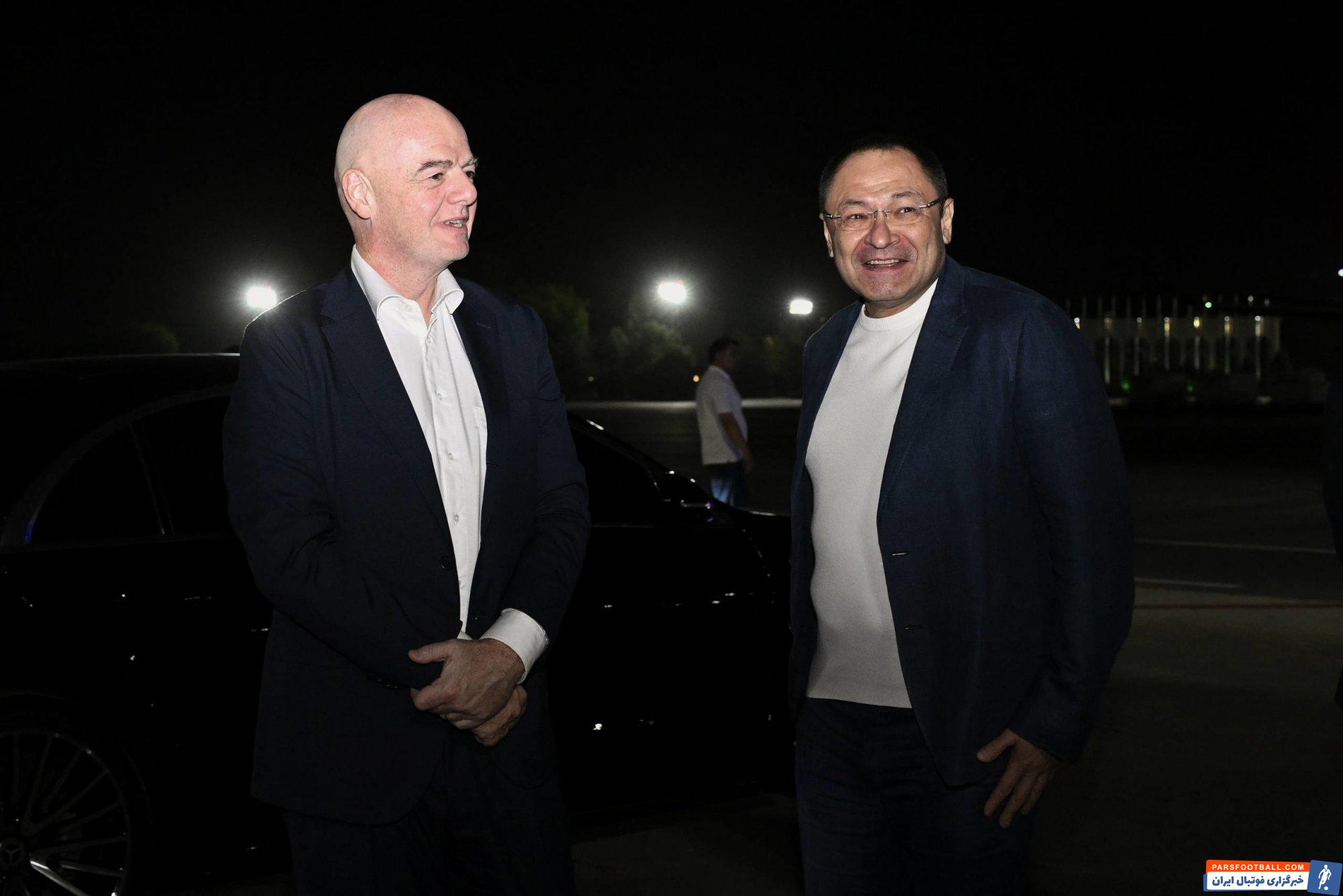 جیانی اینفانتینو رئیس فیفا تماشاگر ویژه فینال میان ایران و ازبکستان