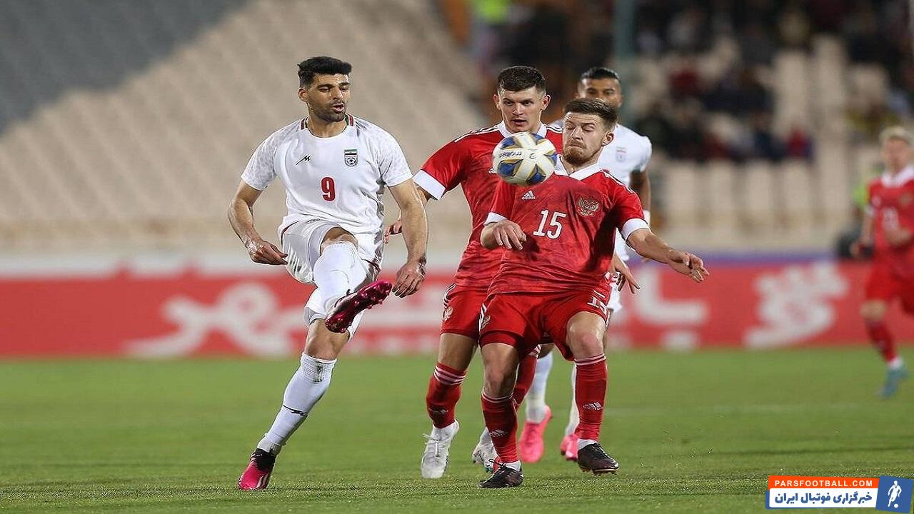 مراسم پیش از شروع دیدار دوستانه روسیه و ایران در حد بازی های جام جهانی