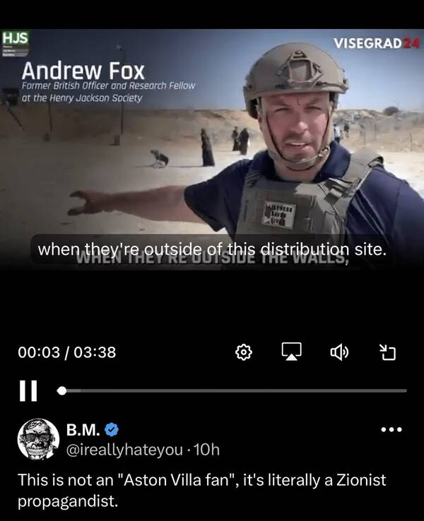 هوادارنمای استون‌ویلا آدم نتانیاهو درآمد +عکس