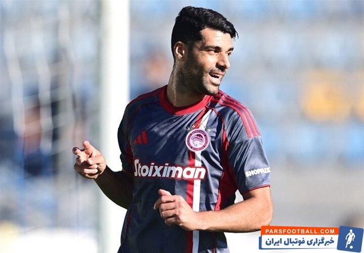 مهدی طارمی در دیدار المپیاکوس مقابل بارسلونا روی نیمکت قرار دارد