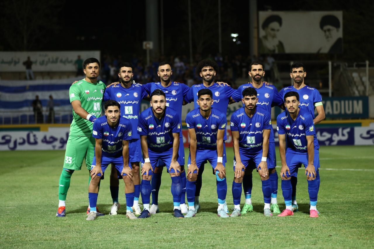 عکس تیمی از استقلال خوزستان در بازی با مس رفسنجان