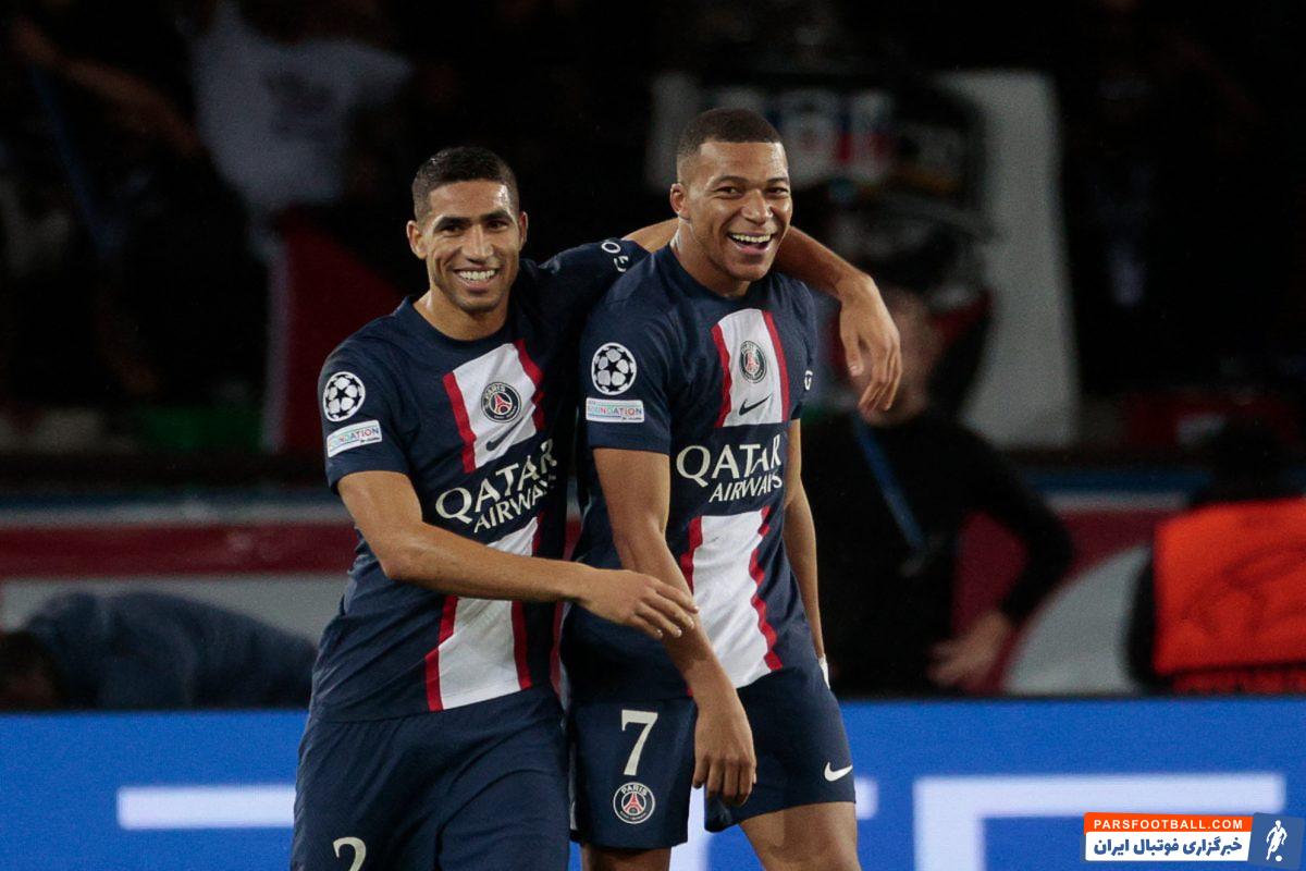 پیام امباپه به اشرف حکیمی پس از برد پاری سن ژرمن برابر بارسلونا : زیادی خفنی، هاه!