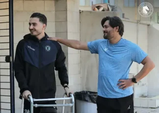 کسری طاهری مهاجم تیم ملی پس از عمل جراحی به تمرینات تیمش بازگشت