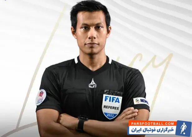 احمد عکاشه بن احمد العبادو از سنگاپور بازی استقلال و الوحدات را سوت می زند