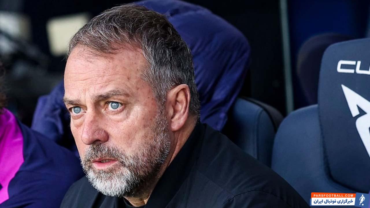 چهره ی نگران و پر از اضطراب هانسی فلیک روی نیمکت بارسلونا در دیدار با آلاوس