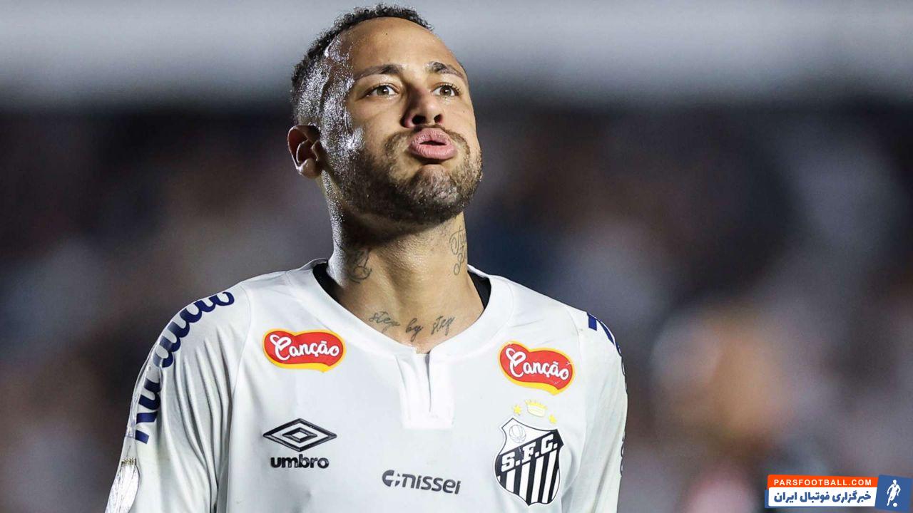 نیمار ستاره سانتوس با مدل موی جدید به رنگ سبز و سیاه