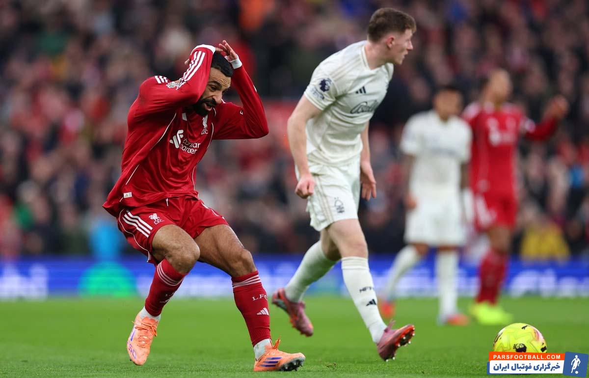 عملکرد بد آماری محمد صلاح در دیدار لیورپول برابر ناتینگهام فارست