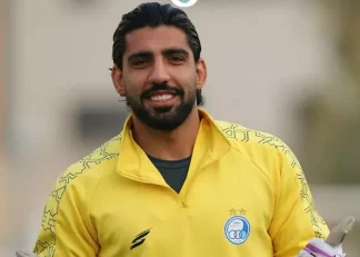 تصویری از حبیب فرعباسی با روحیه و انگیره بالا در تمرین استقلال