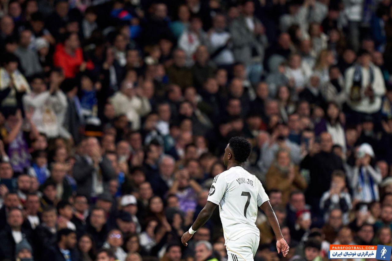 اعتراض شدید وینیسیوس به سوت های اعتراضی هواداران رئال مادرید به او