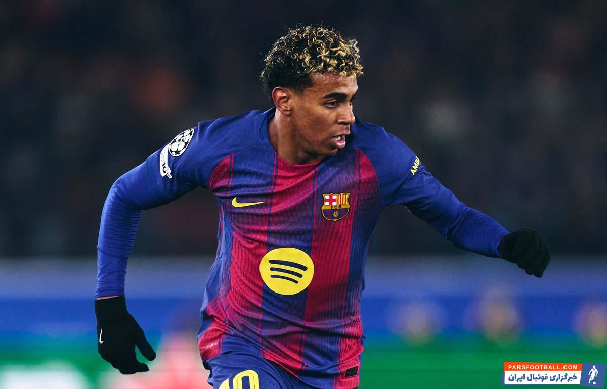 ناراحتی لامین یامال به خاطر تعویض در دیدار بارسلونا برابر فرانکفورت