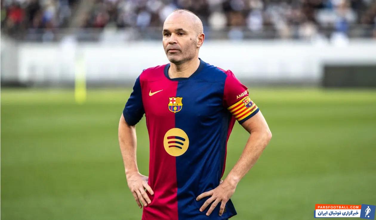 حضور آندرس اینیستا در تمرینات باشگاه بارسلونا