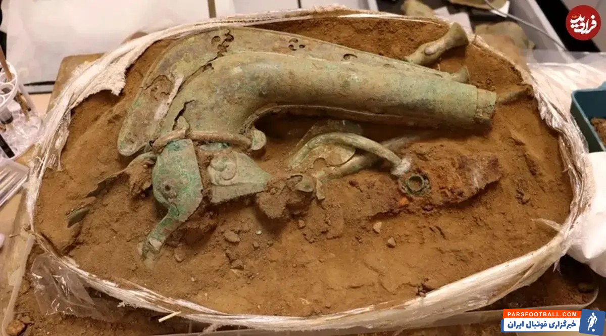 باستانشناسان از کشف یک گنجینهی فلزی خبر دادهاند ؛ نمونهای از یک شیپور جنگ سلتی