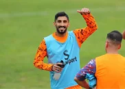 تصویری از علی خدادادی در اولین جلسه تمرینی خود با لباس سپاهان