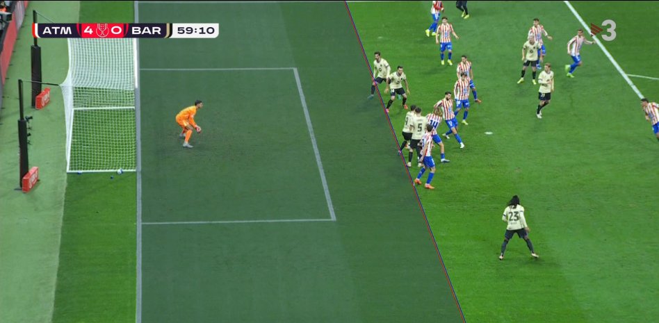 گل جنجالی مردود بارسلونا به اتلتیکو مادرید