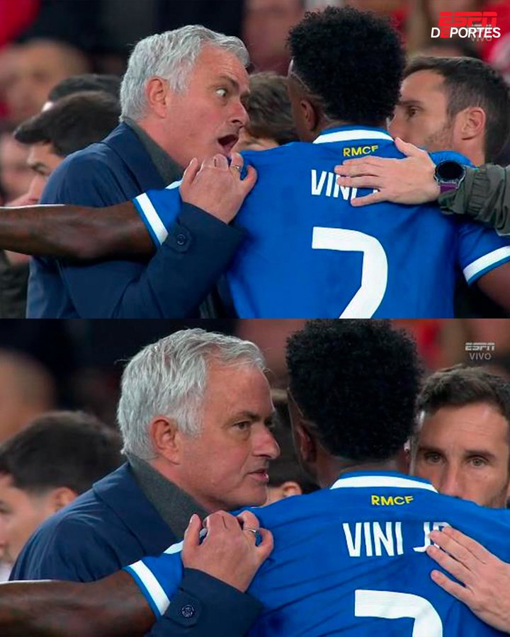 20260218_011423 وینیسیوس جونیور، رئال مادرید - ژوزه مورینیو، سرمربی بنفیکا