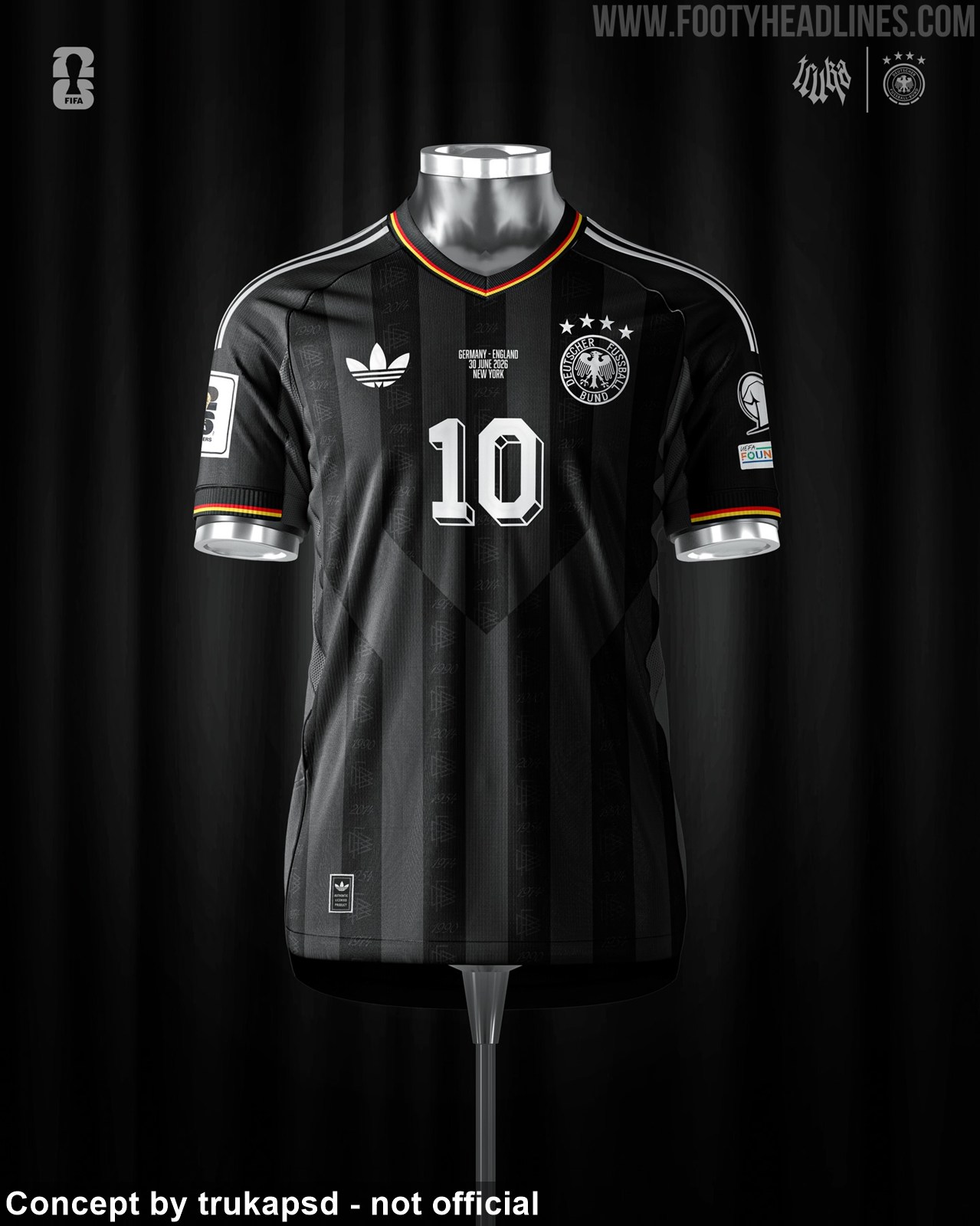 طرح احتمالی پیراهن مشکی آلمان