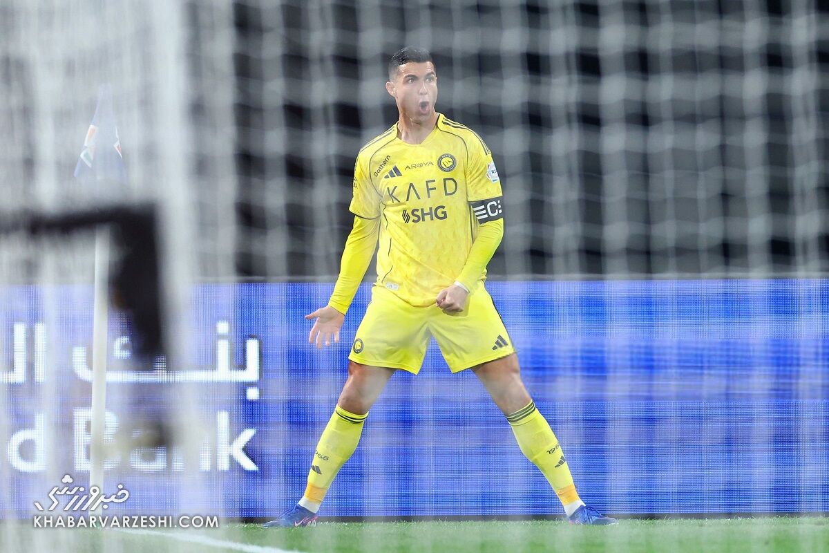 شادی کل کریستیانو رونالدو در دیدار النصر و الهلال