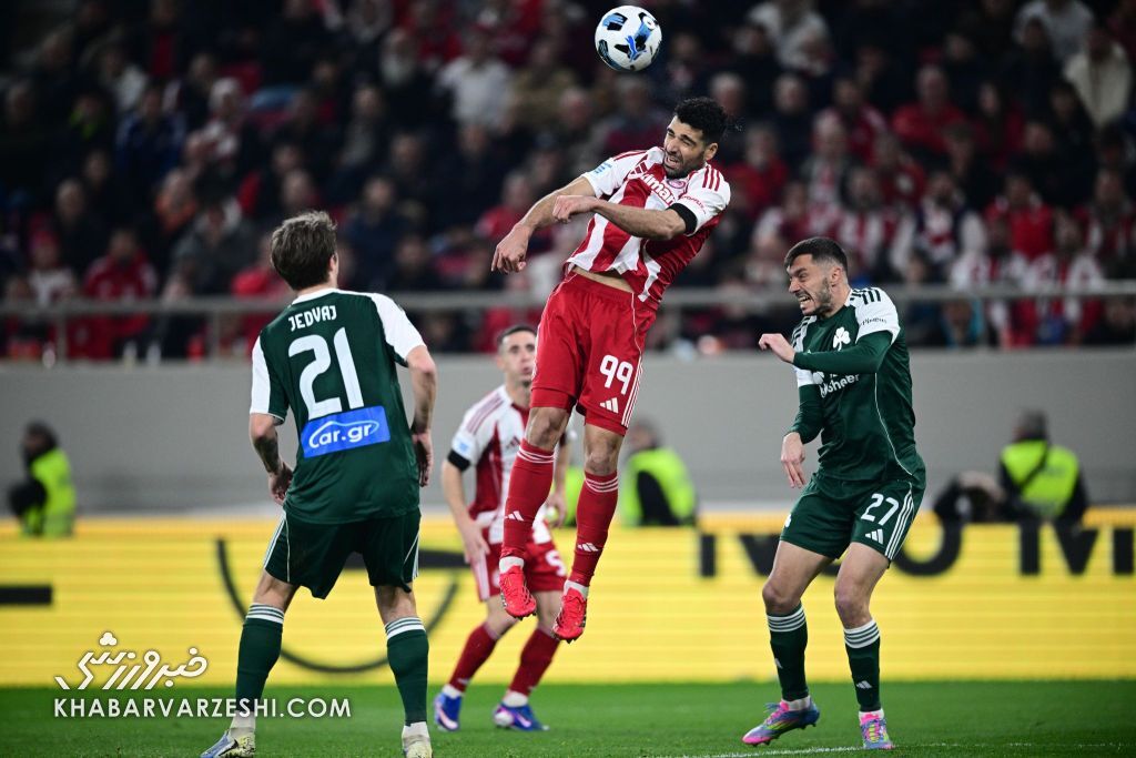 مهدی طارمی در دیدار المپیاکوس - پاناتینایکوس