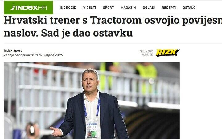 4591337 بازتاب جدایی اسکوچیچ از تراکتور در رسانه های کرواسی