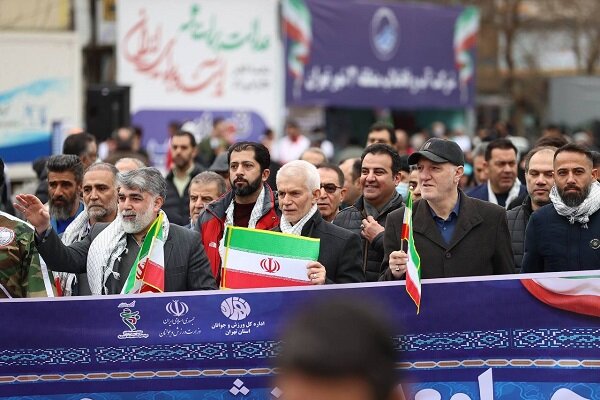 حضور جامعه ورزش در راهپیمایی ۲۲ بهمن