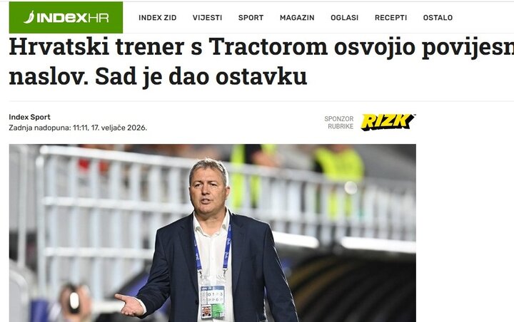 بازتاب جدایی اسکوچیچ از تراکتور در رسانه های کرواسی