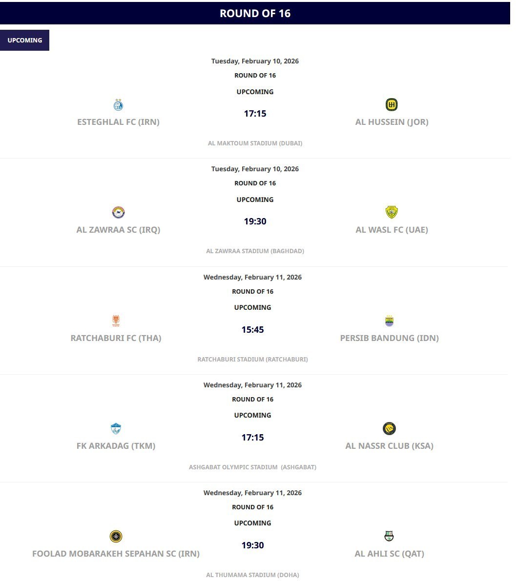 زمان و مکان قطعی دیدار استقلال با الحسین اردن اعلام شد