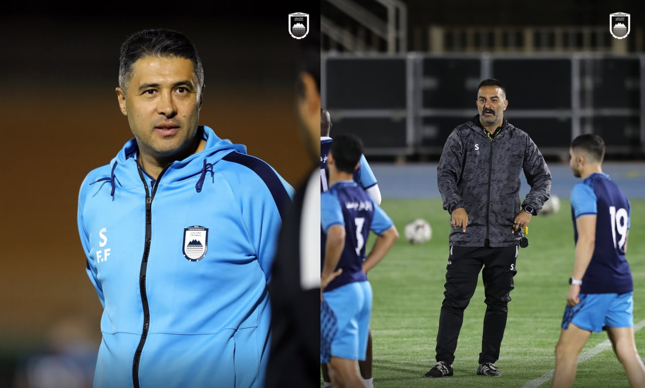 حنیف عمران زاده و فراز فاطمی - بازیکنان سابق استقلال تهران و مربیان حال حاضر چادرملو اردکان