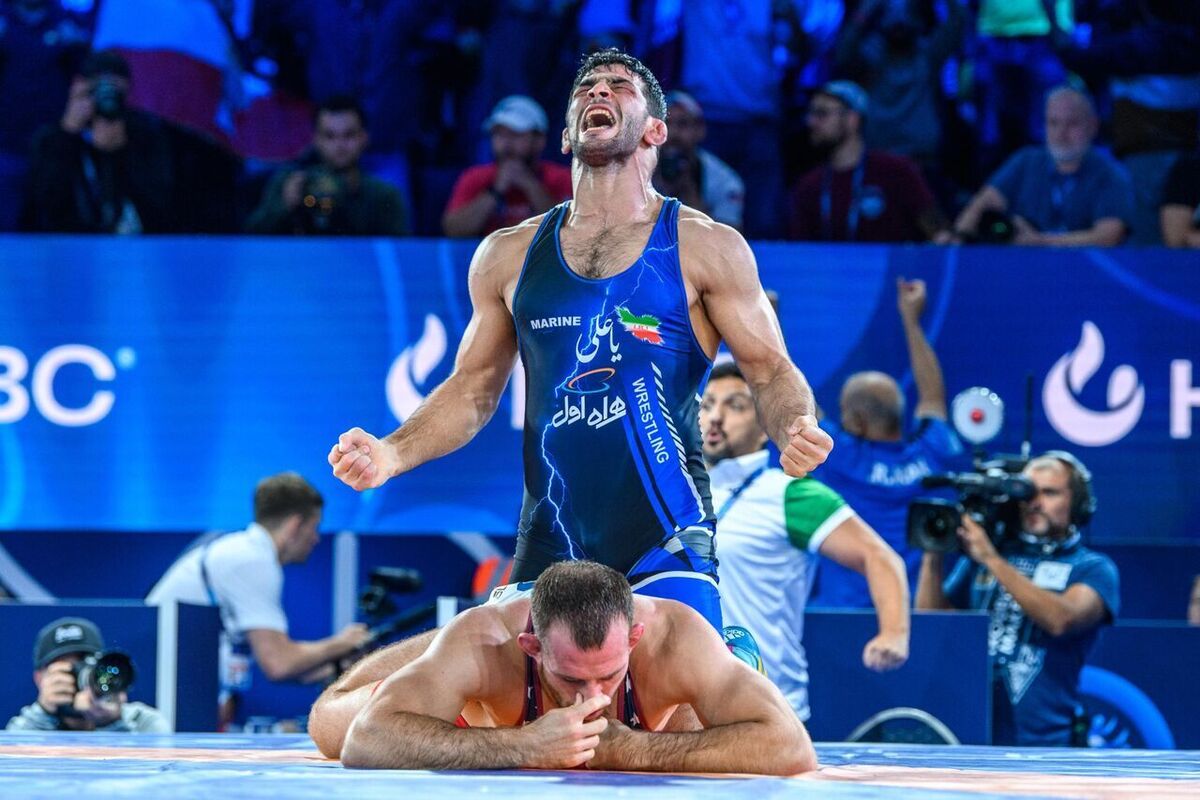 hasanyazdani-davidtaylor-2026 حسن یزدانی و دیوید تیلور - کشتی آزاد جهانی - ایران و آمریکا