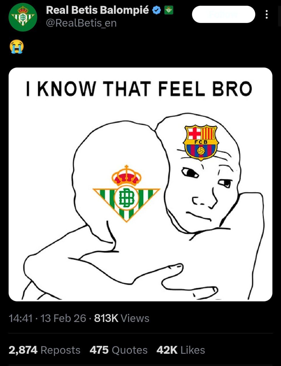 img_20260213_232631_148 واکنش خنده دار رئال بتیس به تحقیر شدن بارسلونا