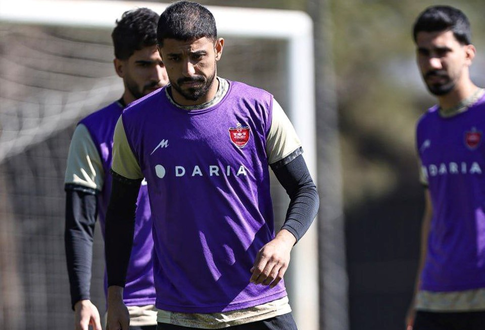 mohammadaminkazemian-perspolis-2026 حمدامین کاظمیان پرسپولیس تهران - تمرینات پرسپولیس پیش از بازی با ذوب آهن - لیگ برتر ایران