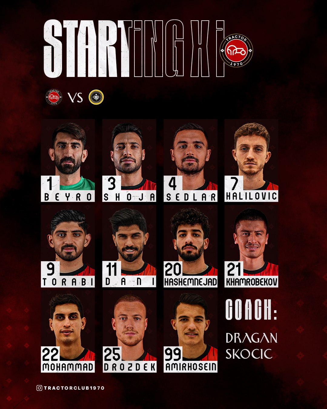 ترکیب تراکتور مقابل سپاهان