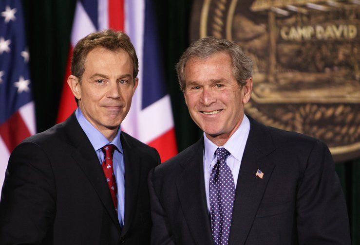 تونی بلر و جرج بوش