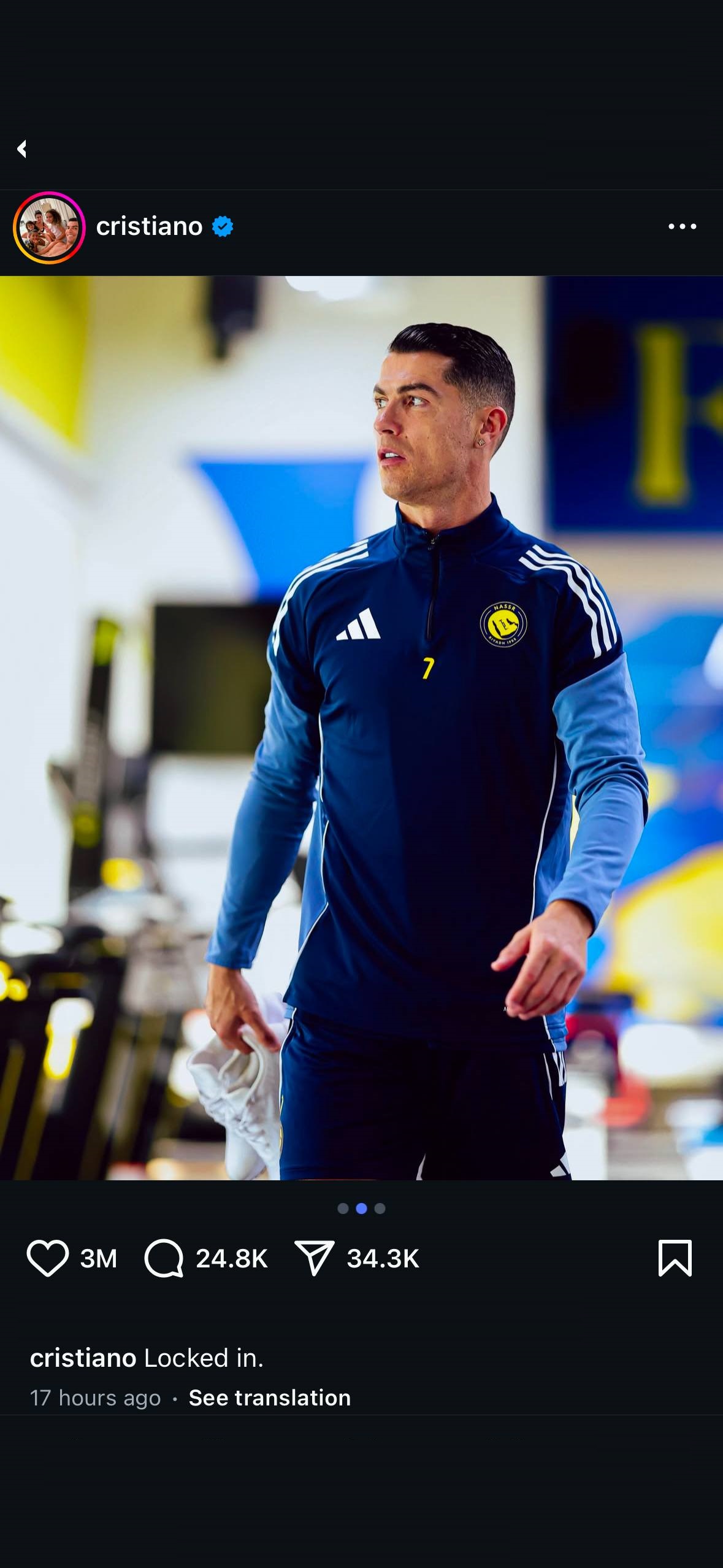 پست کریستیانو رونالدو