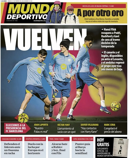 موندو دپورتیوو - 21 فوریه 2025