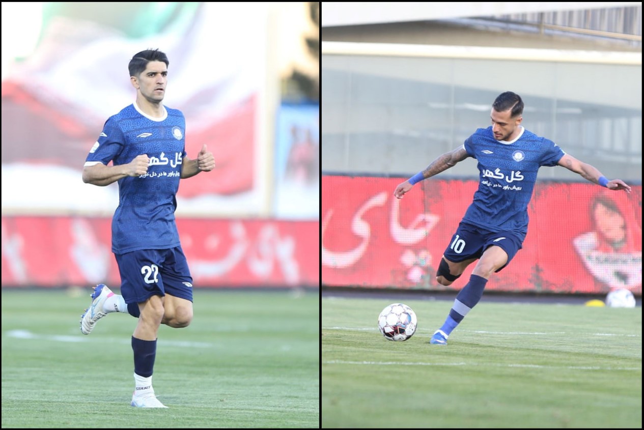 پویا پورعلی هافبک دفاعی گل گهر سیرجان و بازیکن سابق تراکتور - مهدی تیکدری بازیکن گلا گهر سیرجان و بازیکن سابق تراکتور -لیگ برتر ایران
