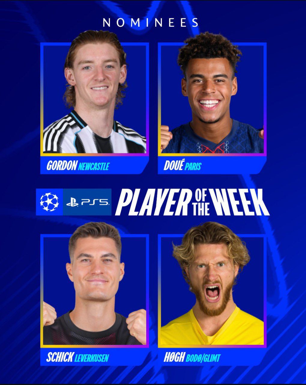 نامزدهای جایزه بهترین بازیکن دور رفت پلی آف لیگ قهرمانان اروپا