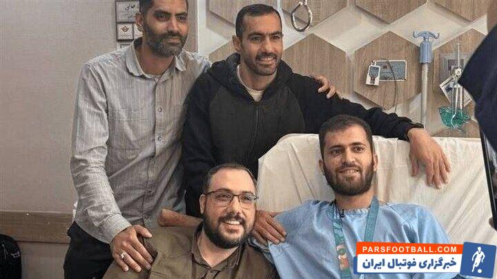 عیادت روحالله رستمی، محمد انصاری و محسن ربیعخواه از حسین محمدی
