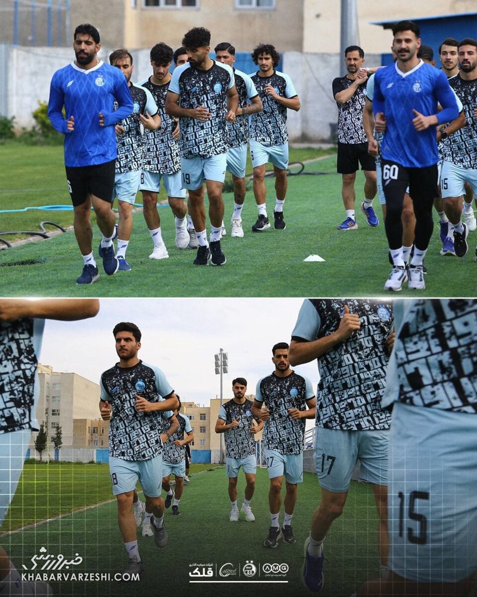 424945-1 استقلالیها با سهراب جمع شدند/ اولین تمرین سال جدید آبیها با مهمان ویژه +عکس