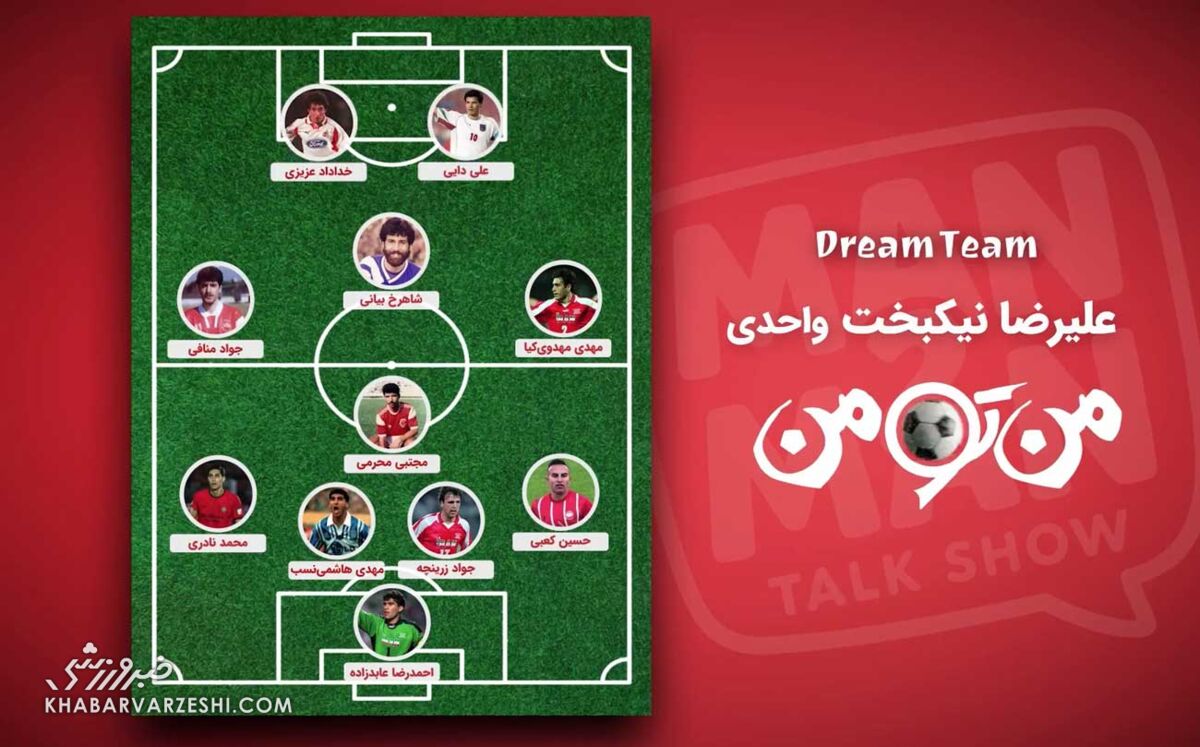 تیم رویایی ایران منتخب نیکبخت واحدی