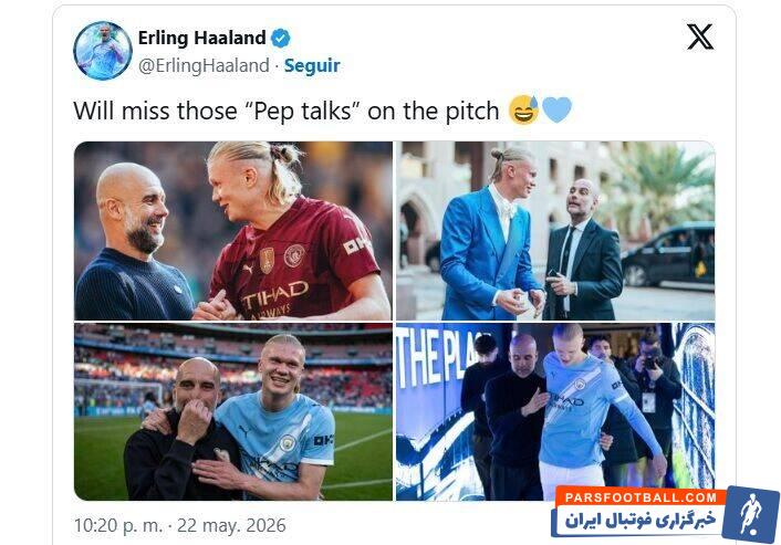ارلینگ هالند : دلم برای بحثها و گفتگوهای پپ در داخل زمین تنگ میشود
