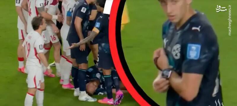 4672846 سرقت عجیب ساعت داور توسط زننده گل بازی +عکس