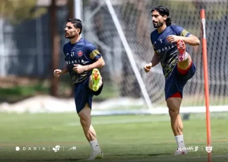 غیبت محمد عمری در تمرین دیروز پرسپولیس به دلیل سفر زمینی از ارومیه به تهران