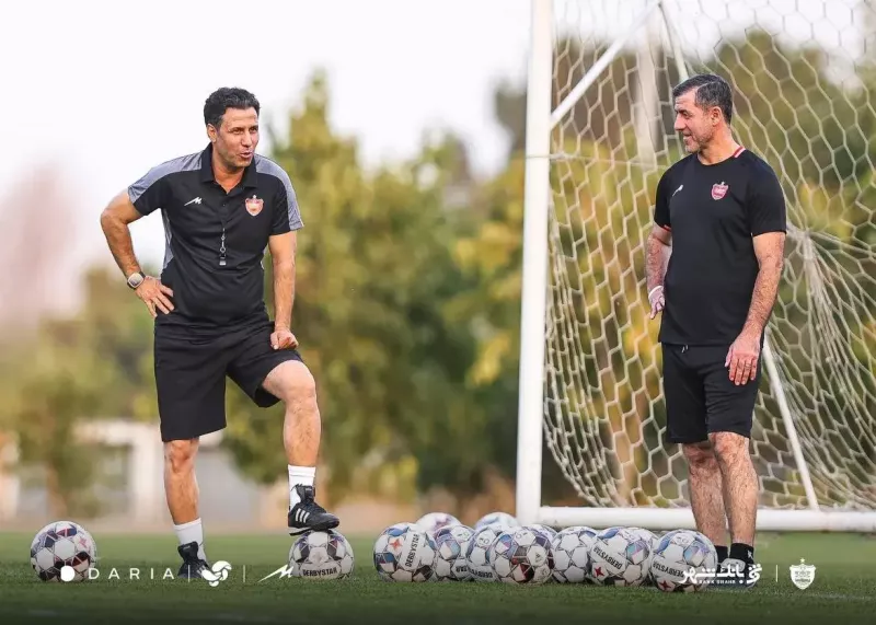 کریم باقری در تمرین دیروز تیم فوتبال پرسپولیس شرکت کرد