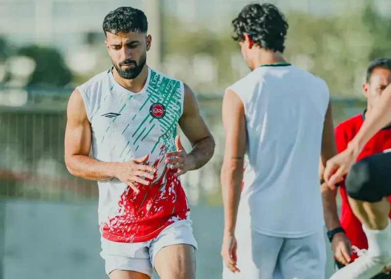 صادق محرمی در تمرین تراکتور حاضر شد