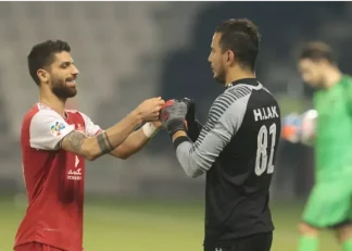 تصویر؛ واکنش حامد لک دروازه‌بان فولاد خوزستان به میلاد سرلک خرید جدید فولاد از پرسپولیس