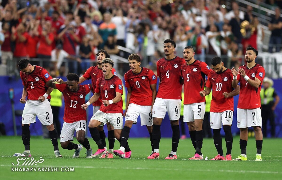 بازیکنان مصر در ضربات پنالتی مقابل استرالیا